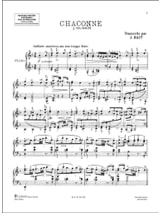 Chaconne BWV 1004 - BACH - Partition - Piano